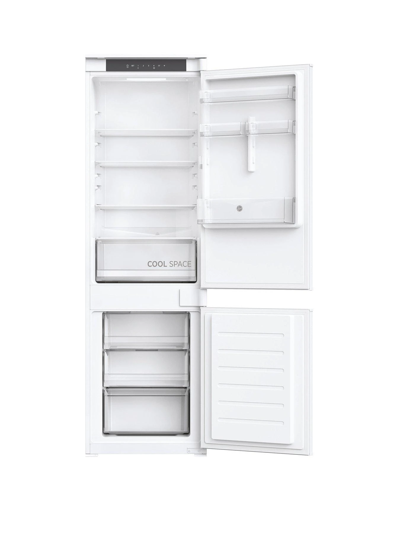 Hoover HOBL185FK Integrated Low Frost Fridge Freezer, 177cm High - White 3 Hoover HOBL185FK Integrated Low Frost Fridge Freezer, 177cm High - White
