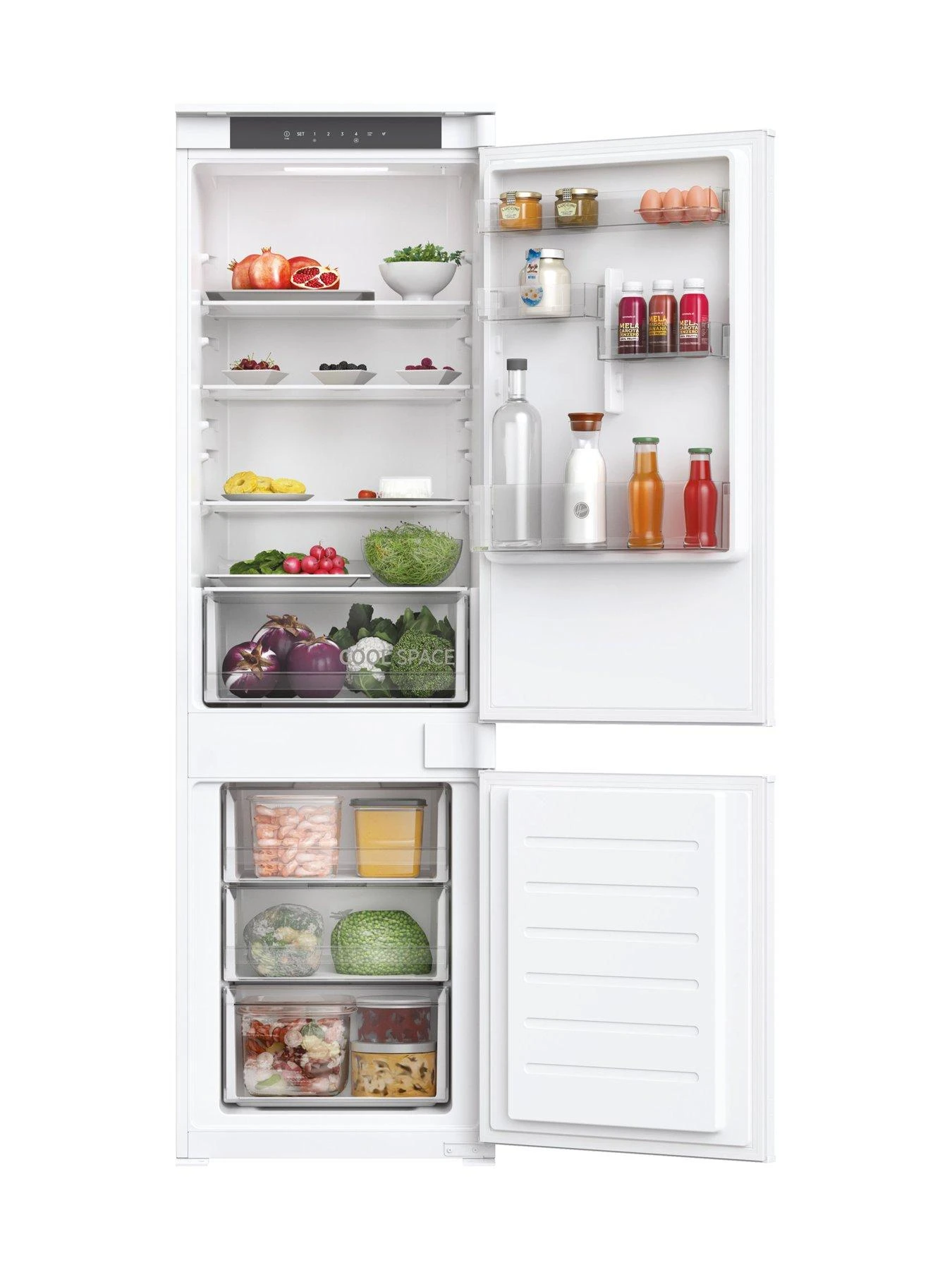 Hoover HOBL185FK Integrated Low Frost Fridge Freezer, 177cm High - White 4 Hoover HOBL185FK Integrated Low Frost Fridge Freezer, 177cm High - White - Image 2