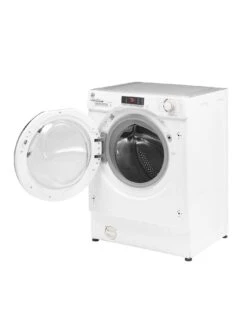 Hoover H-WASH/DRY HBDS495D1ACE/-80 Integrated Washer Dryer, 9Kg Wash+5Kg Dry, 1400 Rpm, 12 Programmes, 3 Drying Levels - White With Chrome Door -Appliance Pro V36H4 SQ3 0000000013 WHITE SLd1