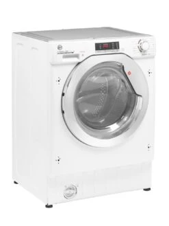 Hoover H-WASH/DRY HBDS495D1ACE/-80 Integrated Washer Dryer, 9Kg Wash+5Kg Dry, 1400 Rpm, 12 Programmes, 3 Drying Levels - White With Chrome Door -Appliance Pro V36H4 SQ4 0000000013 WHITE SLd2