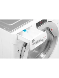 Hoover H-WASH/DRY HBDS495D1ACE/-80 Integrated Washer Dryer, 9Kg Wash+5Kg Dry, 1400 Rpm, 12 Programmes, 3 Drying Levels - White With Chrome Door -Appliance Pro V36H4 SQ5 0000000013 WHITE SLd3
