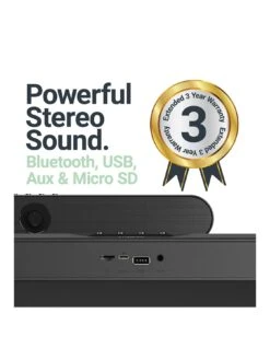 Majority Atlas PC Bluetooth Soundbar/Speaker 20W -Appliance Pro V48VN SQ3 0000000004 BLACK SLa
