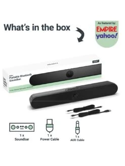 Majority Atlas PC Bluetooth Soundbar/Speaker 20W -Appliance Pro V48VN SQ6 0000000004 BLACK SLd2