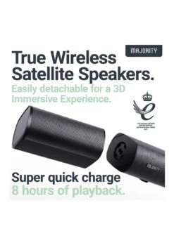 Majority Everest 300W 5.1 Dolby Audio Soundbar With Wireless Sub And Satellite Speakers -Appliance Pro V48VQ SQ3 0000000004 BLACK SLa