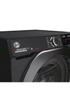Hoover H-WASH 500 HD496AMBCB Freestanding Washer Dryer, WiFi Connected, A Rated, 9 Kg/6 Kg Load, 1400 Rpm - Black 12 Hoover H-WASH 500 HD496AMBCB Freestanding Washer Dryer, WiFi Connected, A Rated, 9 Kg/6 Kg Load, 1400 Rpm - Black -Appliance Pro V57RT SQ4 0000000004 BLACK SLd2