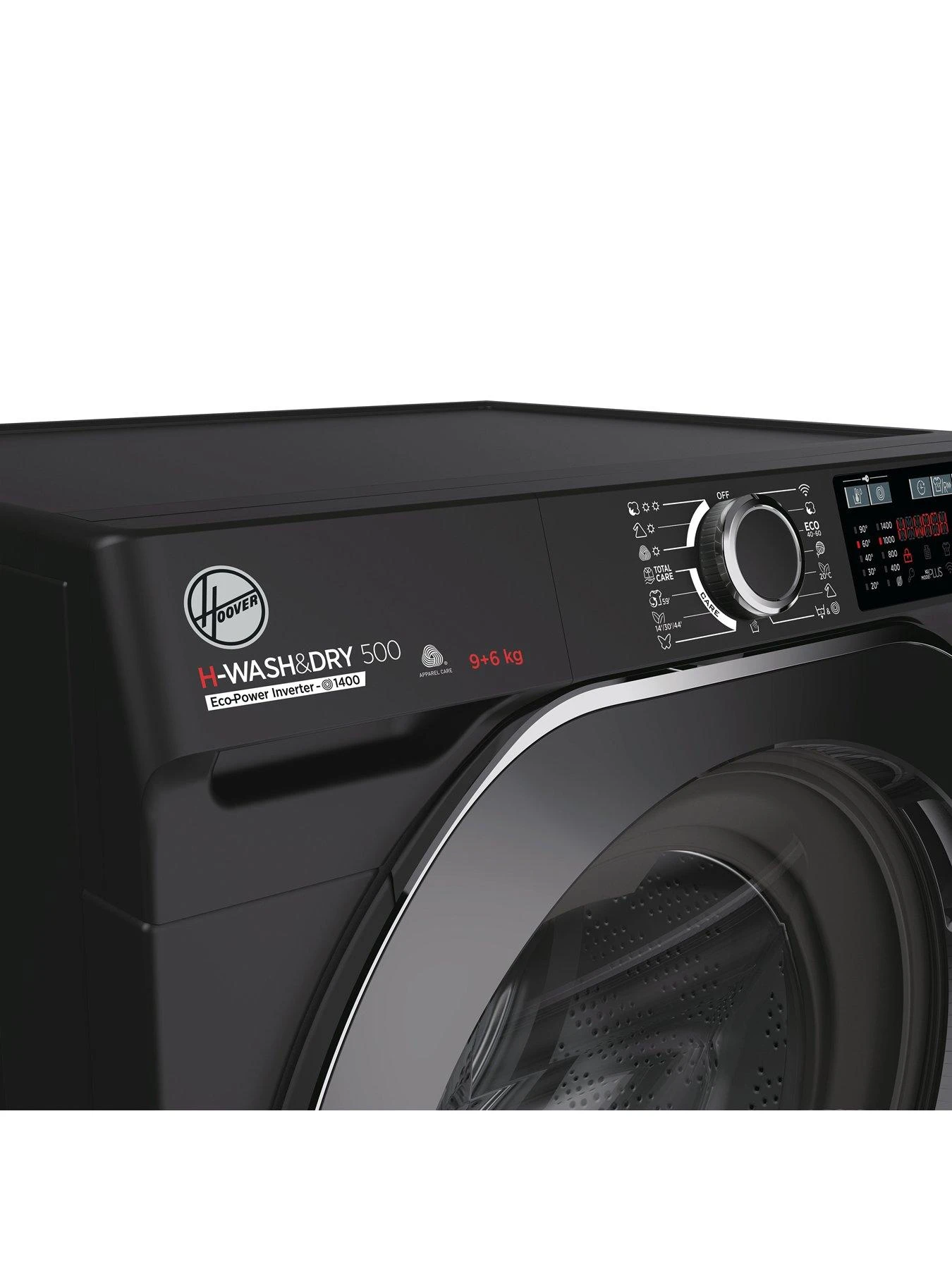 Hoover H-WASH 500 HD496AMBCB Freestanding Washer Dryer, WiFi Connected, A Rated, 9 Kg/6 Kg Load, 1400 Rpm - Black 6 Hoover H-WASH 500 HD496AMBCB Freestanding Washer Dryer, WiFi Connected, A Rated, 9 Kg/6 Kg Load, 1400 Rpm - Black - Image 4