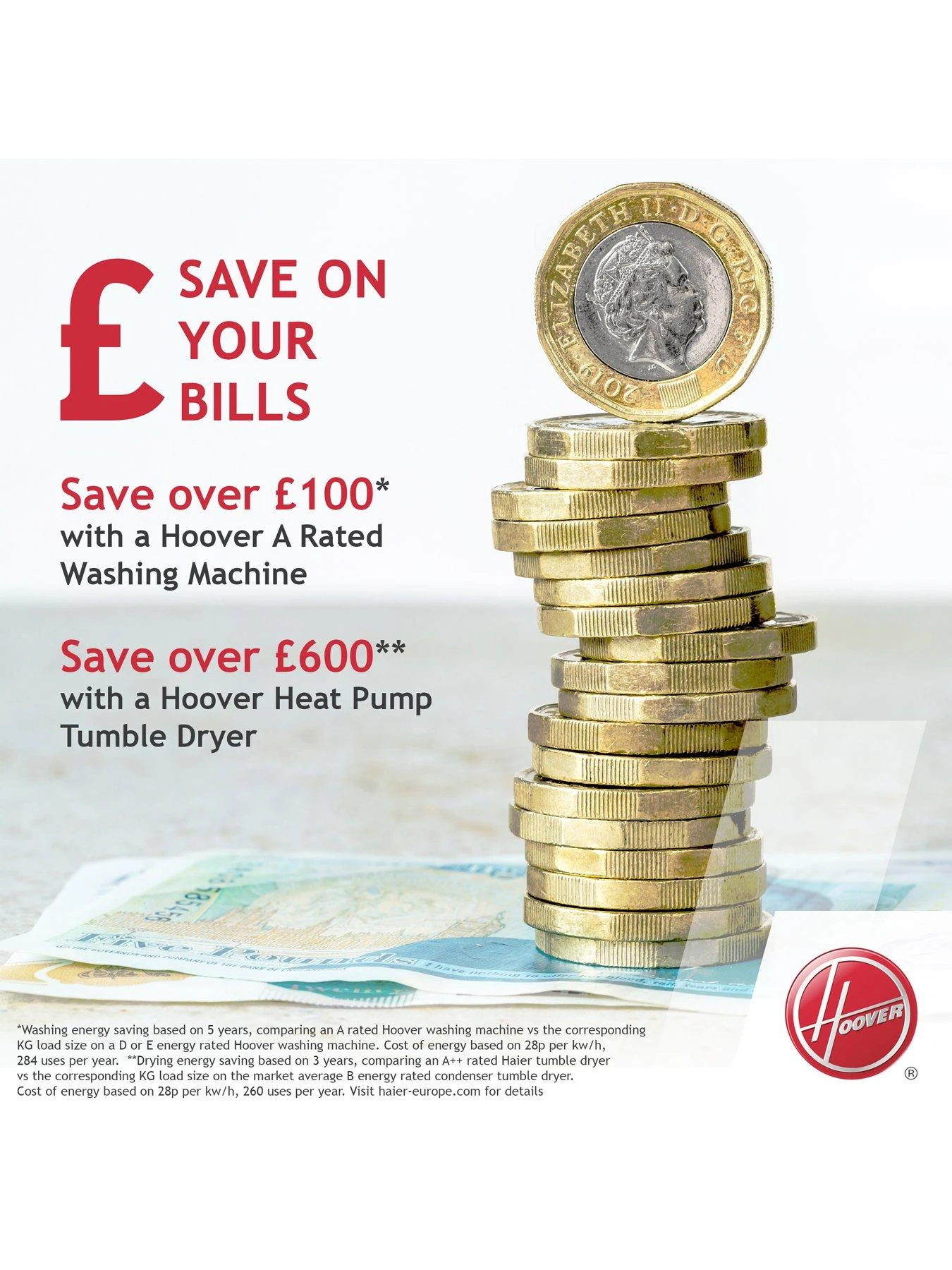 Hoover H-WASH 500 HD496AMBCB Freestanding Washer Dryer, WiFi Connected, A Rated, 9 Kg/6 Kg Load, 1400 Rpm - Black 7 Hoover H-WASH 500 HD496AMBCB Freestanding Washer Dryer, WiFi Connected, A Rated, 9 Kg/6 Kg Load, 1400 Rpm - Black - Image 5