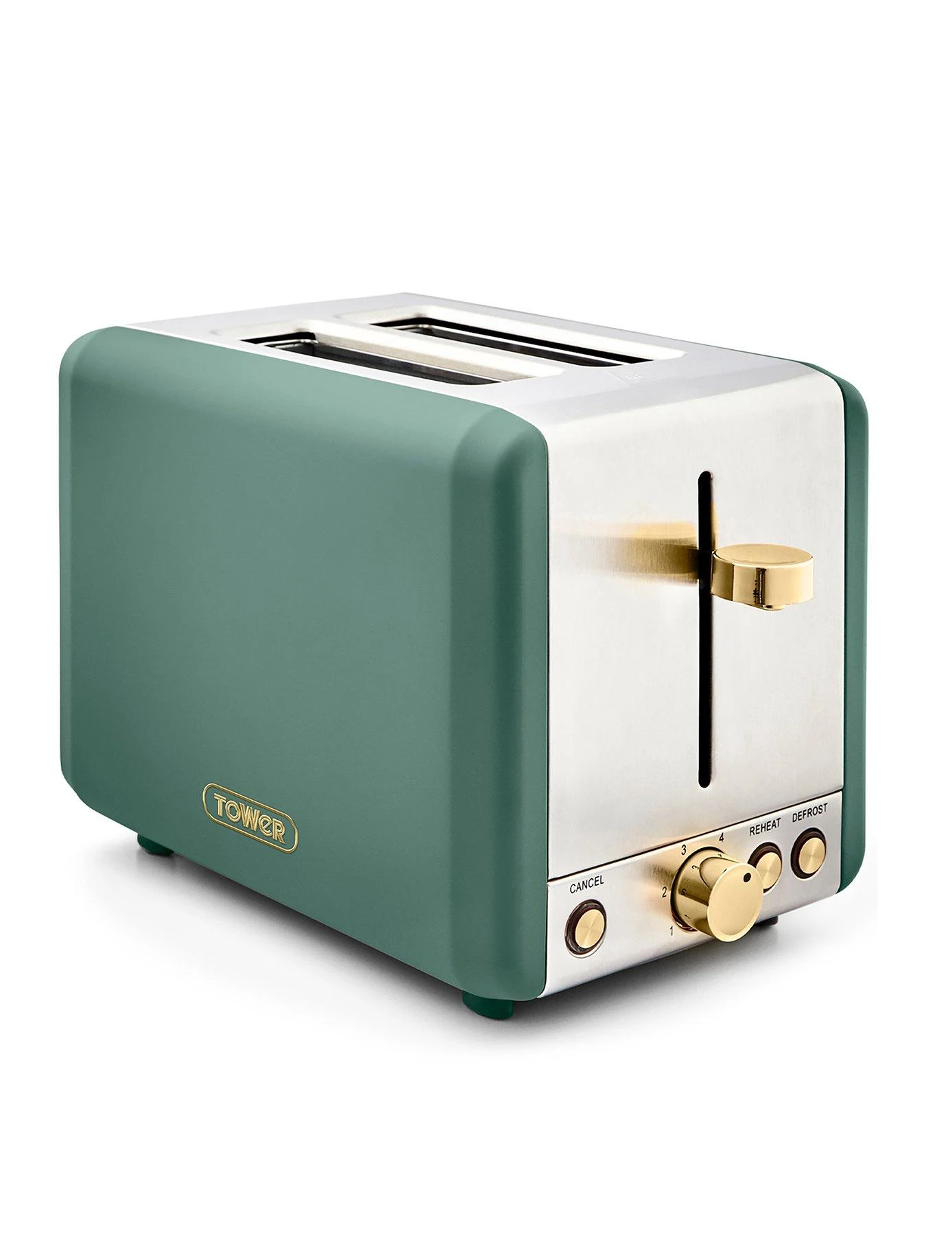 Tower Cavaletto 850W 2-Slice Toaster - Jade 3 Tower Cavaletto 850W 2-Slice Toaster - Jade