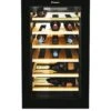 Candy CWC021ELSPKN Freestanding Wine Cooler, Single Zone Temperature, 21-Bottle Storage, 40cm Wide, Bamboo Shelves - Black
