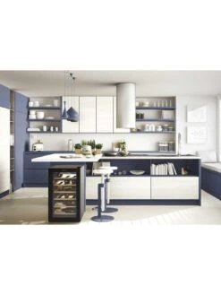 Candy CWC021ELSPKN Freestanding Wine Cooler, Single Zone Temperature, 21-Bottle Storage, 40cm Wide, Bamboo Shelves - Black -Appliance Pro V57T7 SQ6 0000000004 BLACK SLd4