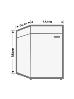 Candy CHTL552BKN Freestanding Under Counter Fridge, 127L Total Capacity, 55cm Wide - Black -Appliance Pro V57T8 SQ7 0000000004 BLACK ICf