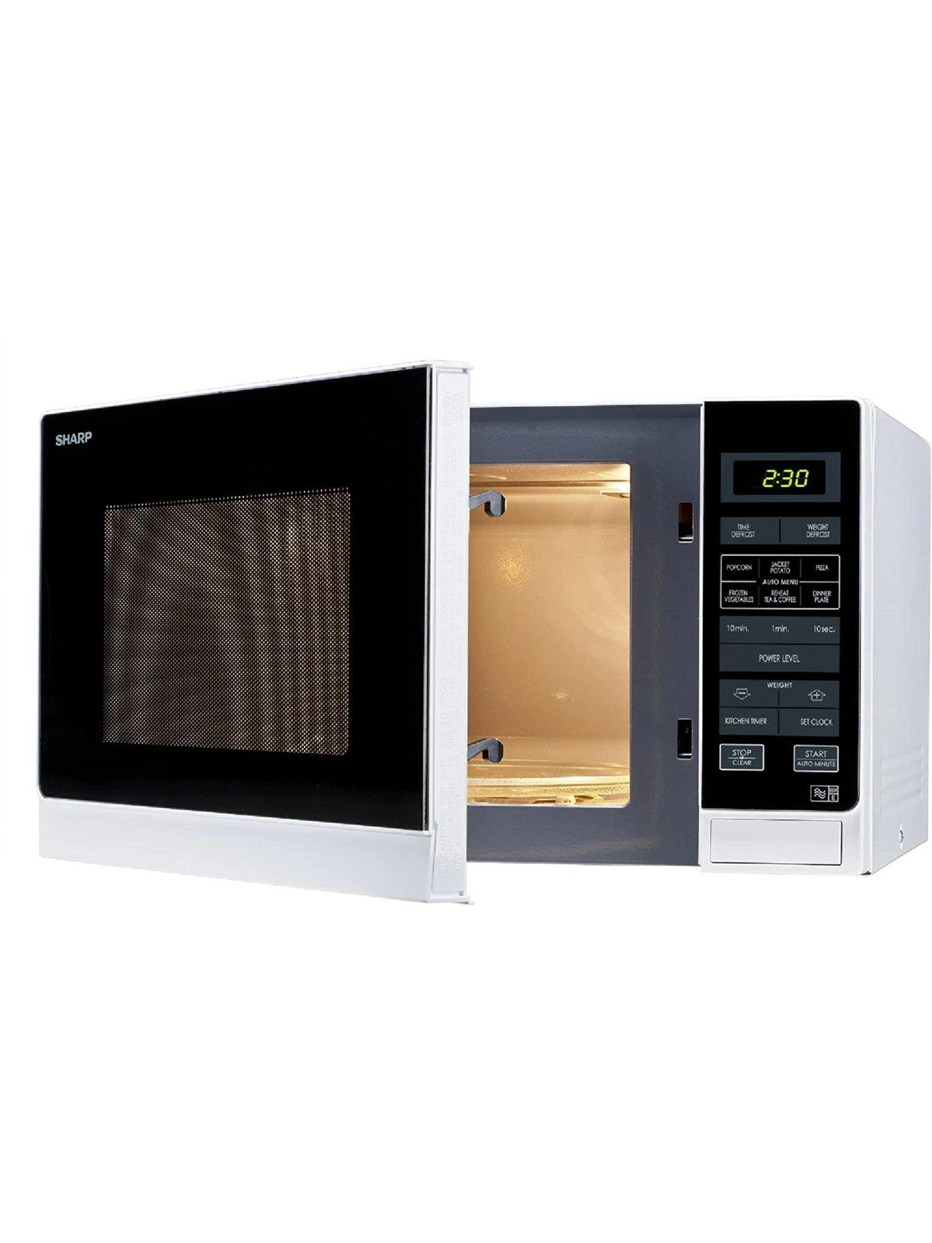 Sharp R372WM 25 Litre 900W Solo Microwave - White 5 Sharp R372WM 25 Litre 900W Solo Microwave - White - Image 3