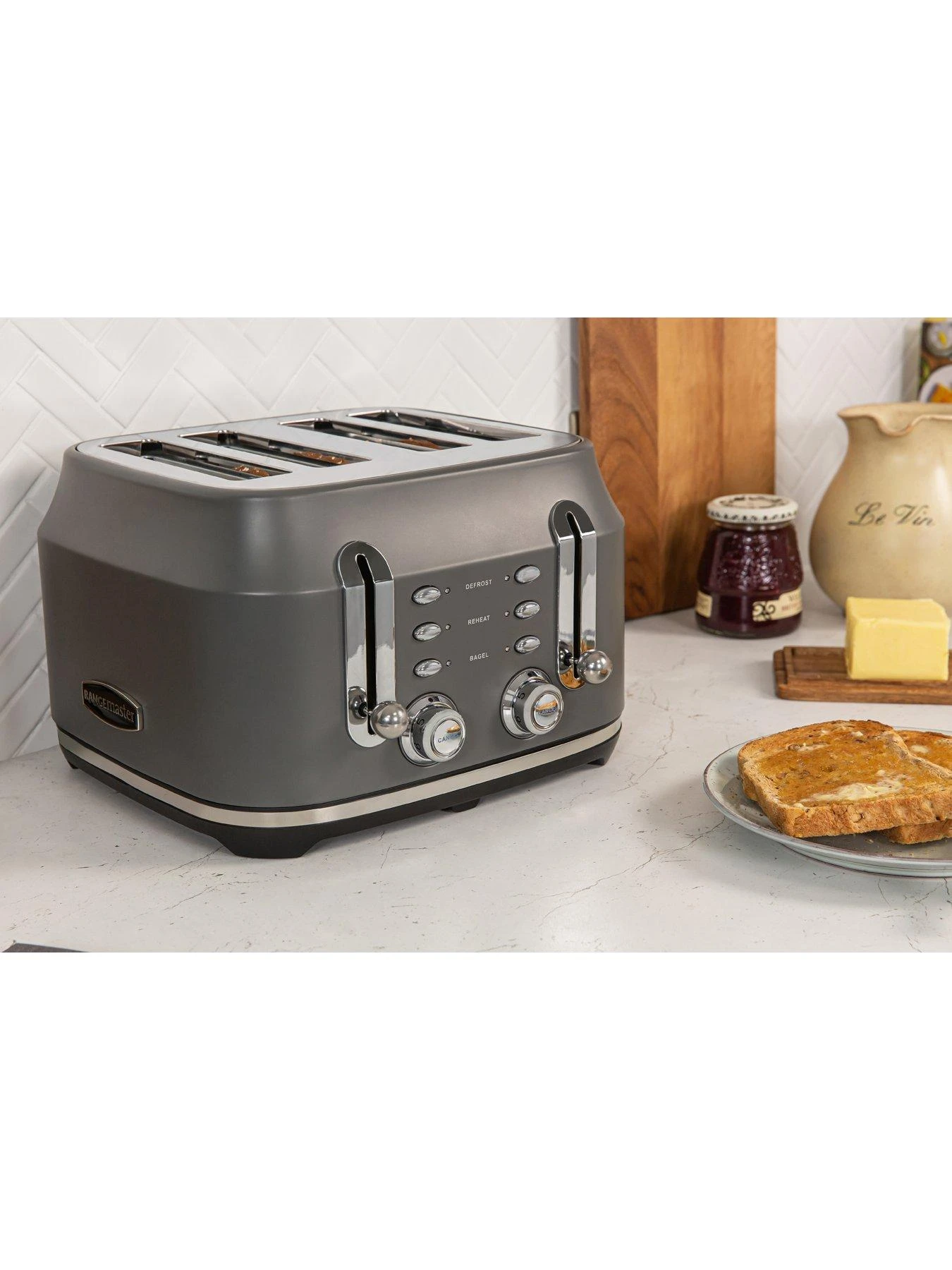 Range Master RMCL4S201GY Classic 4-Slice Toaster 5 Range Master RMCL4S201GY Classic 4-Slice Toaster - Image 3