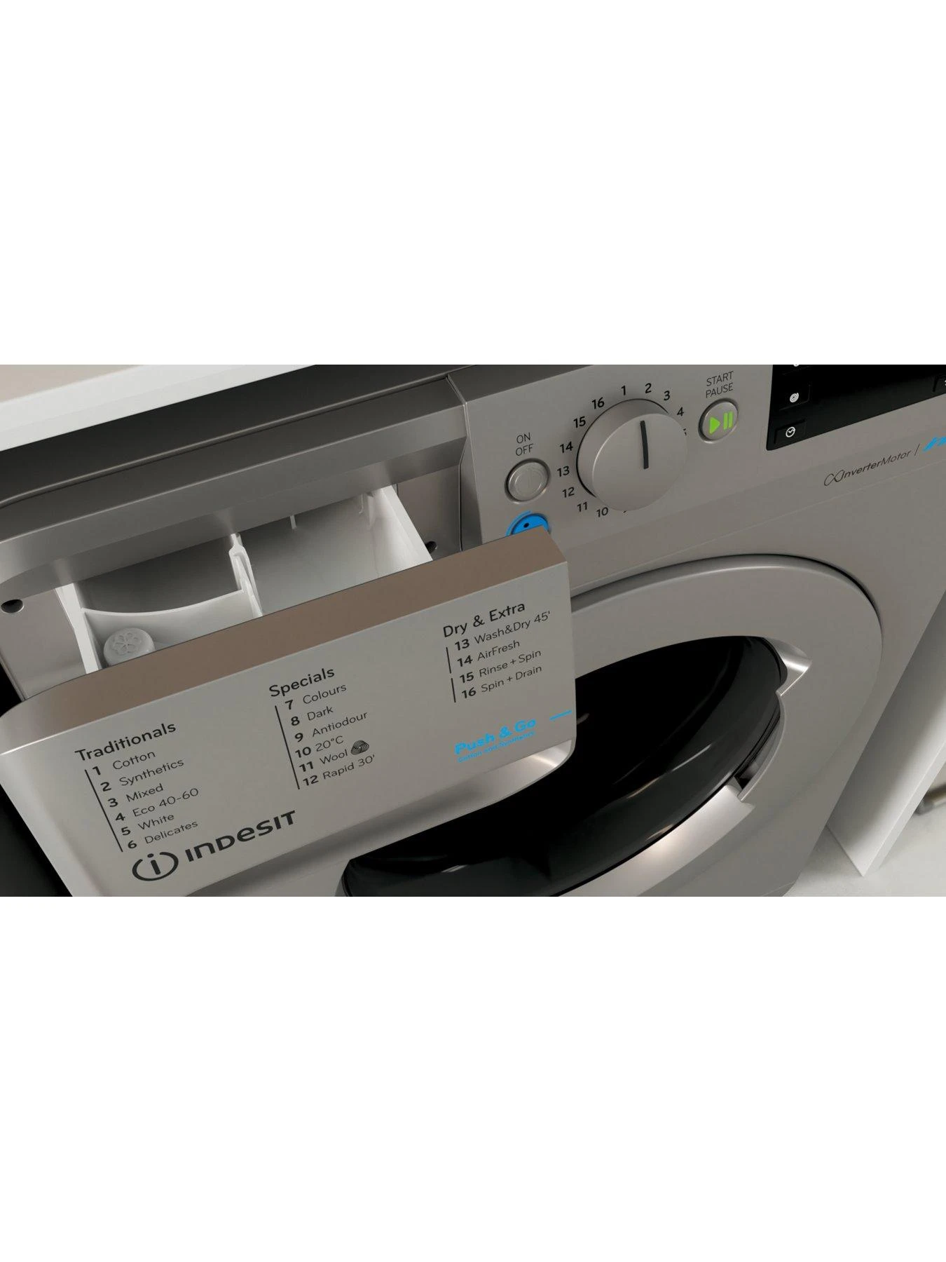Indesit BDE86436XSUKN D|A 8+6KG 1400rpm Washer Dryer - Silver 7 Indesit BDE86436XSUKN D|A 8+6KG 1400rpm Washer Dryer - Silver - Image 5