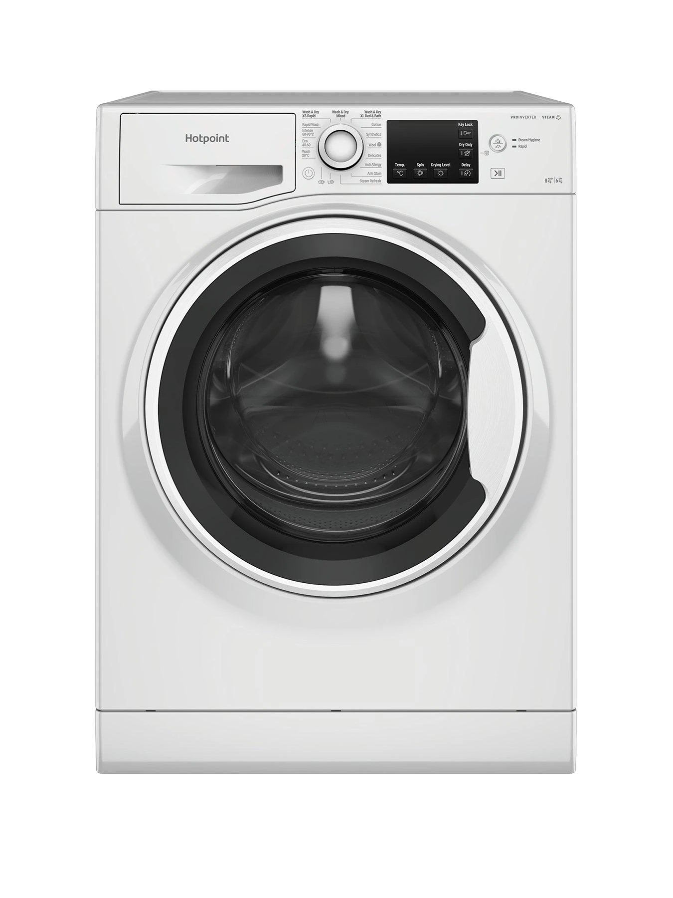 Hotpoint NDB8635WUK D|B 8+6KG 1400 Rpm Washer Dryer - White 3 Hotpoint NDB8635WUK D|B 8+6KG 1400 Rpm Washer Dryer - White