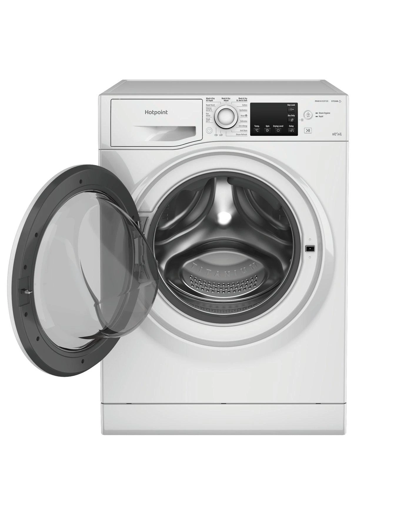 Hotpoint NDB8635WUK D|B 8+6KG 1400 Rpm Washer Dryer - White 4 Hotpoint NDB8635WUK D|B 8+6KG 1400 Rpm Washer Dryer - White - Image 2