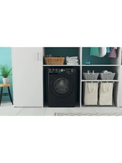 Indesit BWA81684XKUKN 8kg Load, 1600rpm Spin Washing Machine - Black -Appliance Pro V5Z5N SQ3 0000000004 BLACK SLd1