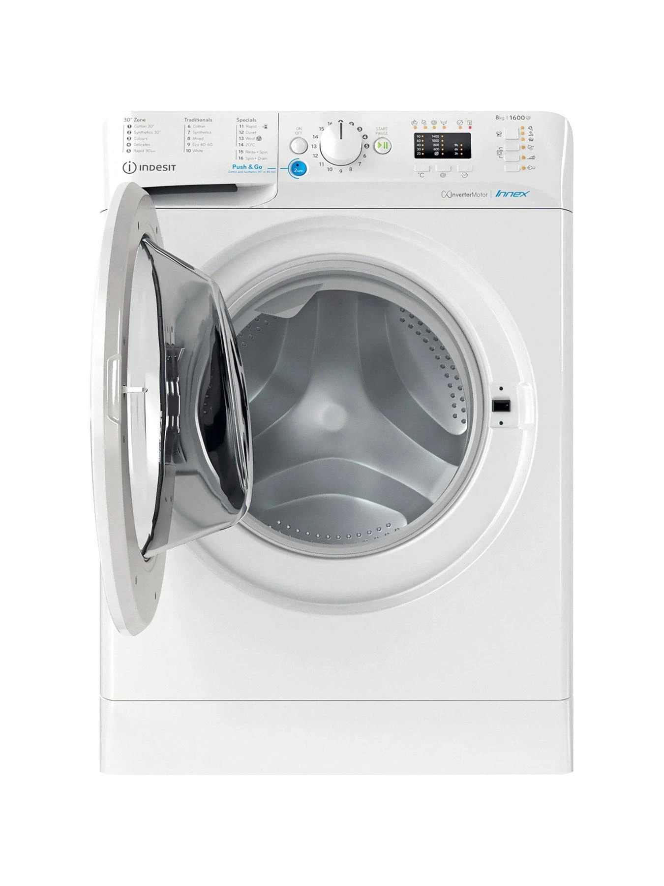 Indesit BWA81684XWUKN 8kg Load, 1600rpm Spin Washing Machine - White 4 Indesit BWA81684XWUKN 8kg Load, 1600rpm Spin Washing Machine - White - Image 2
