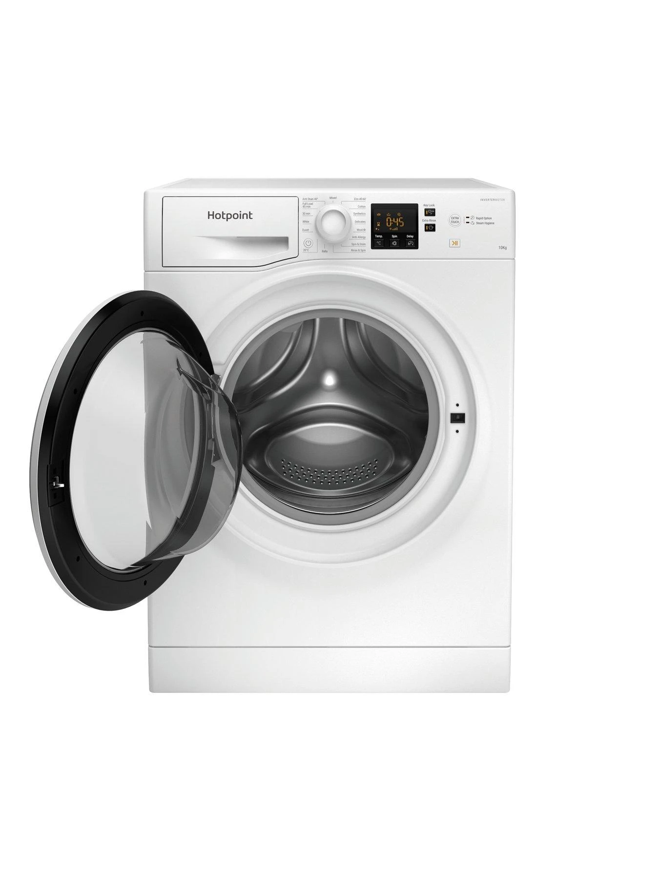 Hotpoint NSWM1045CWUKN 10kg Load, 1400rpm Spin Washing Machine - White 4 Hotpoint NSWM1045CWUKN 10kg Load, 1400rpm Spin Washing Machine - White - Image 2
