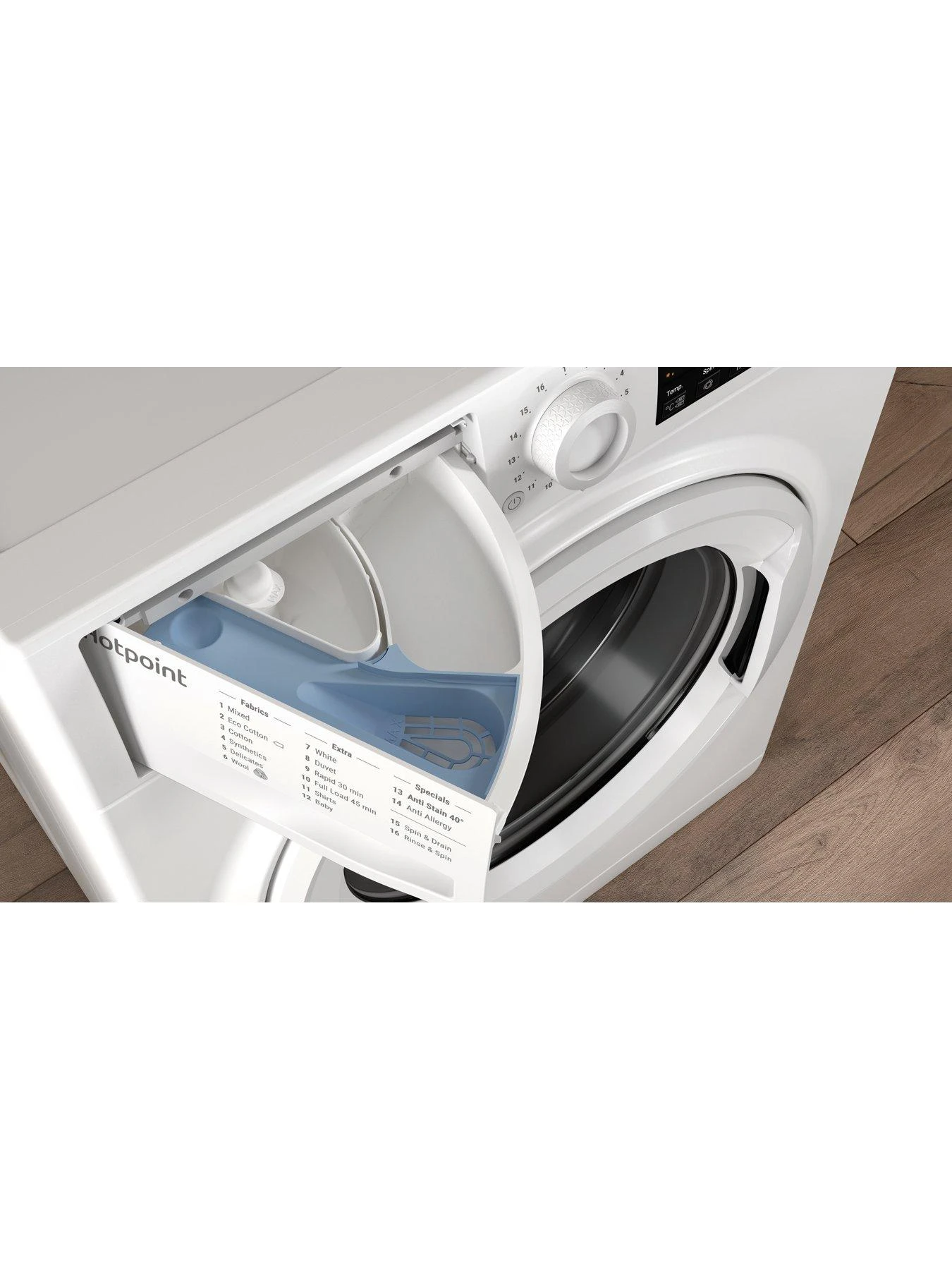 Hotpoint NSWM1045CWUKN 10kg Load, 1400rpm Spin Washing Machine - White 7 Hotpoint NSWM1045CWUKN 10kg Load, 1400rpm Spin Washing Machine - White - Image 5