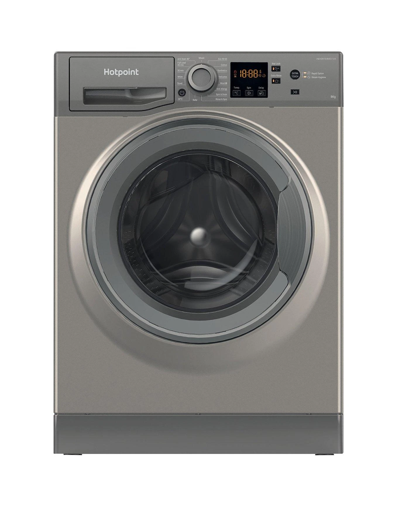 Hotpoint NSWM845CGGUKN 8kg Load, 1400rpm Spin Washing Machine - Graphite 3 Hotpoint NSWM845CGGUKN 8kg Load, 1400rpm Spin Washing Machine - Graphite