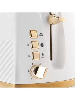 Russell Hobbs Groove Kettle & Toaster Bundle - White -Appliance Pro V6C8S SQ6 0000000013 WHITE SLd4