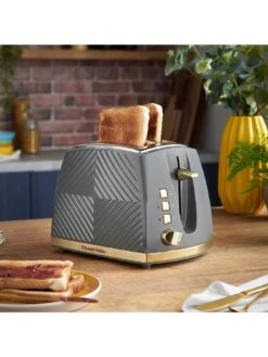 Russell Hobbs Groove Kettle & Toaster Bundle - Grey -Appliance Pro V6C8T SQ5 0000000005 GREY SLd3