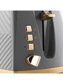 Russell Hobbs Groove Kettle & Toaster Bundle - Grey -Appliance Pro V6C8T SQ6 0000000005 GREY SLd4