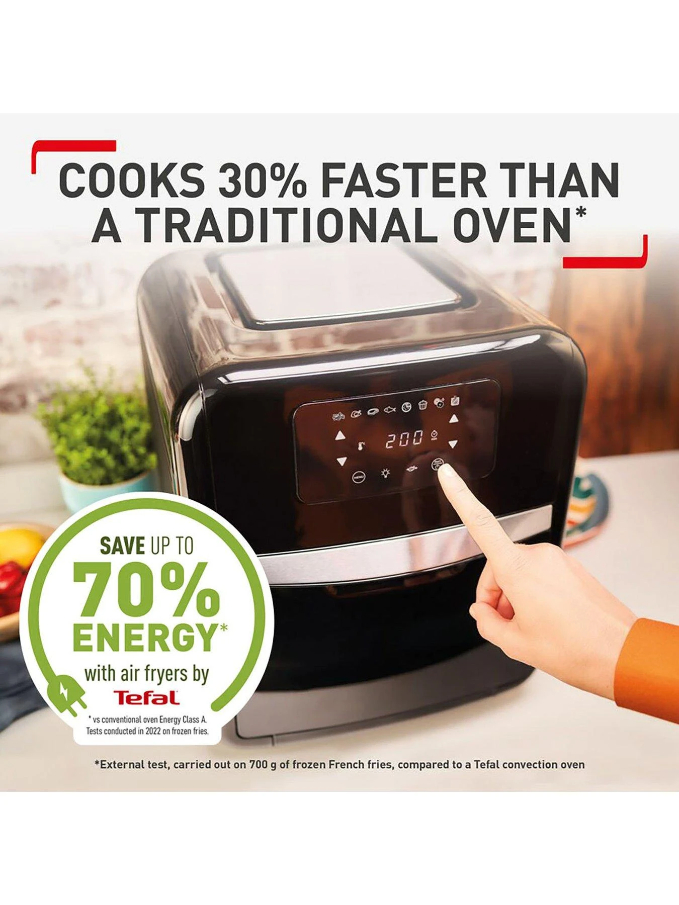 Tefal Easy Fry 9in1 Air Fryer, Oven, Grill & Rotisserie With 8in1 Programs & 9 Cooking Functions 11L 5 Tefal Easy Fry 9in1 Air Fryer, Oven, Grill & Rotisserie With 8in1 Programs & 9 Cooking Functions 11L - Image 3