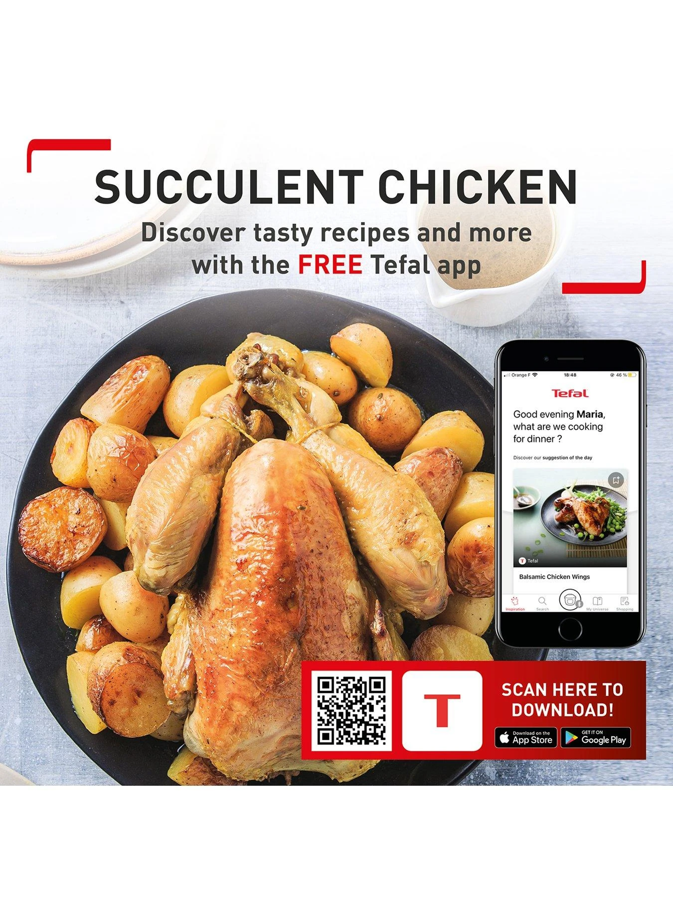 Tefal Easy Fry 9in1 Air Fryer, Oven, Grill & Rotisserie With 8in1 Programs & 9 Cooking Functions 11L 8 Tefal Easy Fry 9in1 Air Fryer, Oven, Grill & Rotisserie With 8in1 Programs & 9 Cooking Functions 11L - Image 6