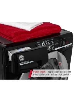 Hoover H WASH 300 Freestanding Washing Machine H3WS4105TACB 10kg Load 1400 Spin Black -Appliance Pro V6JX5 SQ5 0000000004 BLACK SLd3