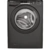 Candy Ultra HCU1492DBBE 9kg Load, 1400rpm Spin Freestanding Washing Machine - Android App Enabled, Eco Cycles, Water & Energy Auto Sensing - Black -Appliance Pro V6JX7 SQ1 0000000004 BLACK SLf