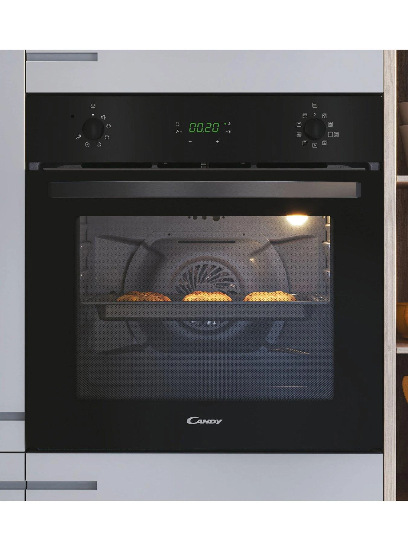 Candy FIDCB676 Built In 65 Litre, Multi-Function With Pyrolysis Programme - Black 4 Candy FIDCB676 Built In 65 Litre, Multi-Function With Pyrolysis Programme - Black - Image 2
