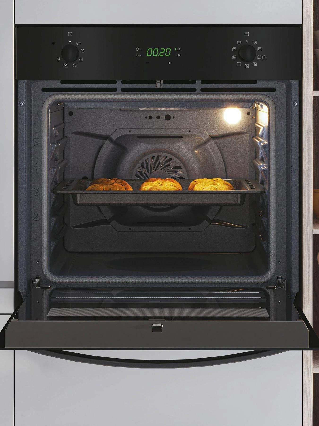 Candy FIDCB676 Built In 65 Litre, Multi-Function With Pyrolysis Programme - Black 5 Candy FIDCB676 Built In 65 Litre, Multi-Function With Pyrolysis Programme - Black - Image 3