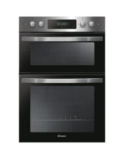 Candy FCI9D405X Built In Double Oven With Easy Clean Enamel - Black Glass With Stainless Steel