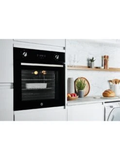 Hoover H-OVEN 300 HOC3UB3158BI 68 Litre, Multifunctional Oven With Hydro Easy Clean - Black Glass With Stainless Steel -Appliance Pro V9CHY SQ4 0000000004 BLACK SLd2