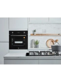 Hoover H-OVEN 300 HOC3UB3158BI 68 Litre, Multifunctional Oven With Hydro Easy Clean - Black Glass With Stainless Steel -Appliance Pro V9CHY SQ5 0000000004 BLACK SLd3