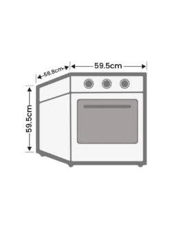 Hoover H-OVEN 300 HOC3UB3158BI 68 Litre, Multifunctional Oven With Hydro Easy Clean - Black Glass With Stainless Steel -Appliance Pro V9CHY SQ7 0000000004 BLACK ICf