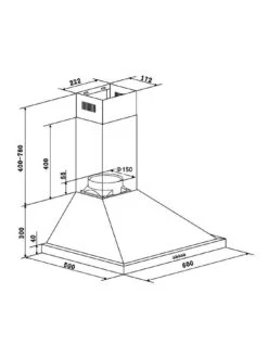 Hoover H-HOOD 300 HCE160N 60cm Cooker Hood With LED Light, Stainless Steel 5 Hoover H-HOOD 300 HCE160N 60cm Cooker Hood With LED Light, Stainless Steel -Appliance Pro V9CNB SQ2 0000000166 STAINLESS STEEL SLd