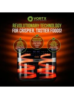 Tower Vortx 9L Vizion Dual Basket Air Fryer 12 Tower Vortx 9L Vizion Dual Basket Air Fryer -Appliance Pro V9IAD SQ5 0000000099 N A SLd3