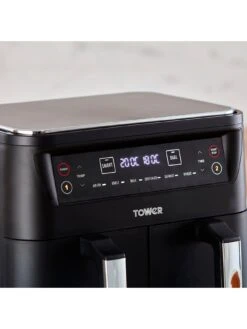 Tower Vortx Dual Basket Air Fryer 8L - Black 9 Tower Vortx Dual Basket Air Fryer 8L - Black -Appliance Pro V9IAE SQ3 0000000099 N A SLd1