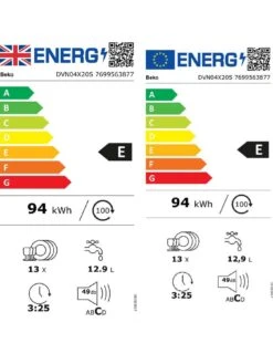 Beko DVN04X20S 13-Place Full Size Dishwasher - Silver 13 Beko DVN04X20S 13-Place Full Size Dishwasher - Silver -Appliance Pro V9RSF SQ6 0000000035 SILVER SLd4