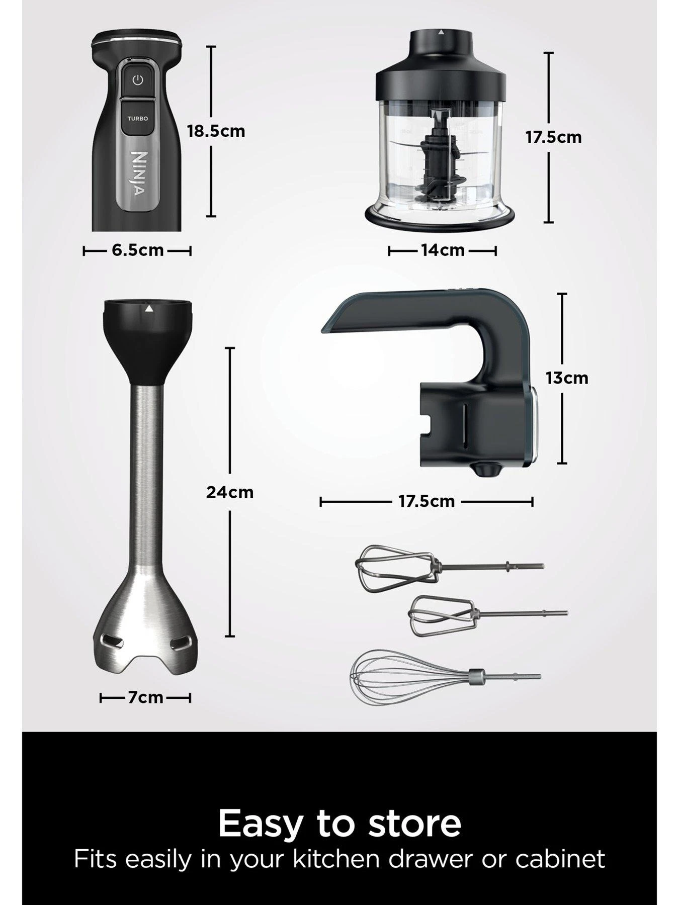 NINJA Foodi 3-in-1 Hand Blender, Mixer & Chopper CI100UK 8 NINJA Foodi 3-in-1 Hand Blender, Mixer & Chopper CI100UK - Image 6
