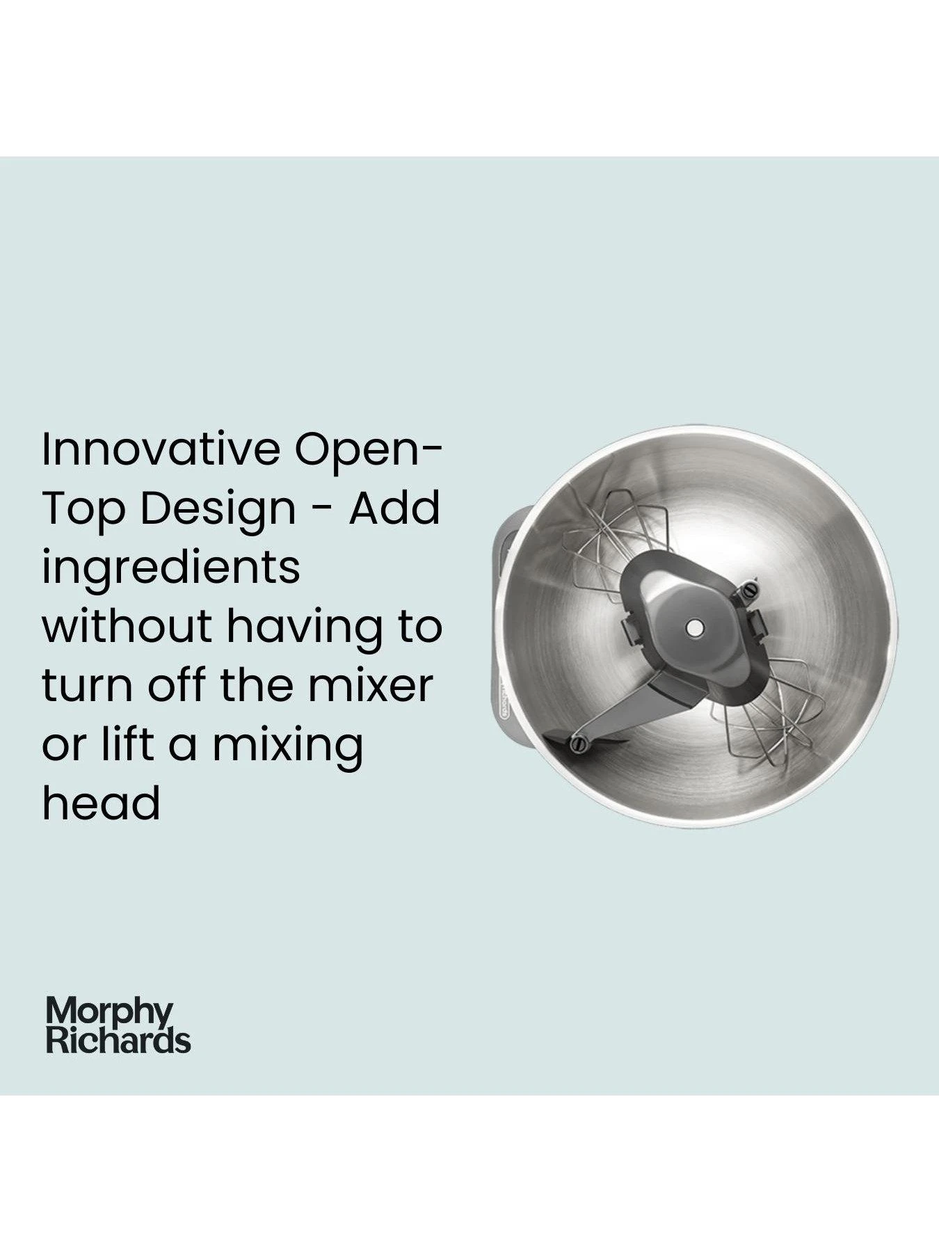 Morphy Richards MixStar 400520 Compact Stand Mixer - Grey 5 Morphy Richards MixStar 400520 Compact Stand Mixer - Grey - Image 3