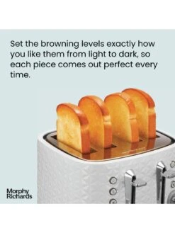 Morphy Richards Vector 248134 4-Slice Toaster - White -Appliance Pro VABXB SQ3 0000000088 NO COLOR SLd1