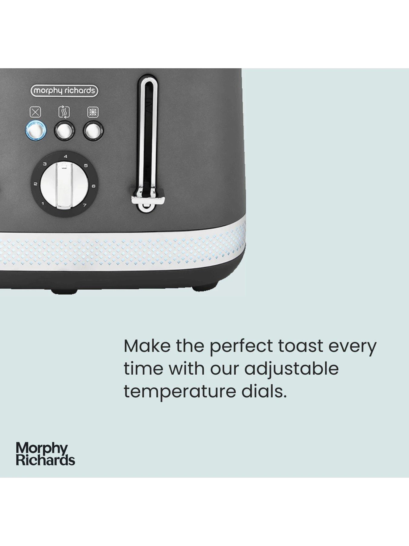 Morphy Richards Illumination 248022 4 Slice Toaster - Titanium 4 Morphy Richards Illumination 248022 4 Slice Toaster - Titanium - Image 2