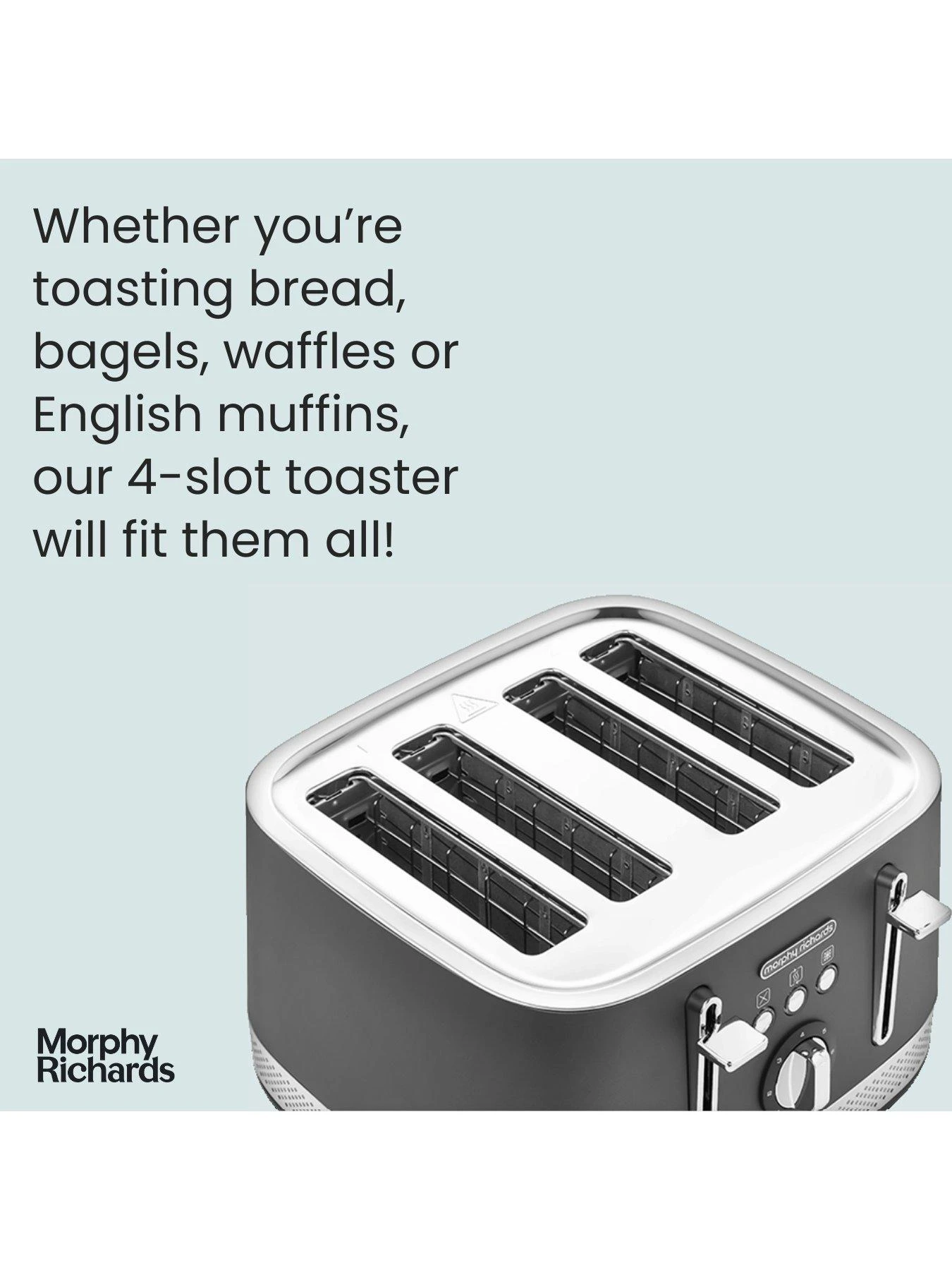Morphy Richards Illumination 248022 4 Slice Toaster - Titanium 5 Morphy Richards Illumination 248022 4 Slice Toaster - Titanium - Image 3