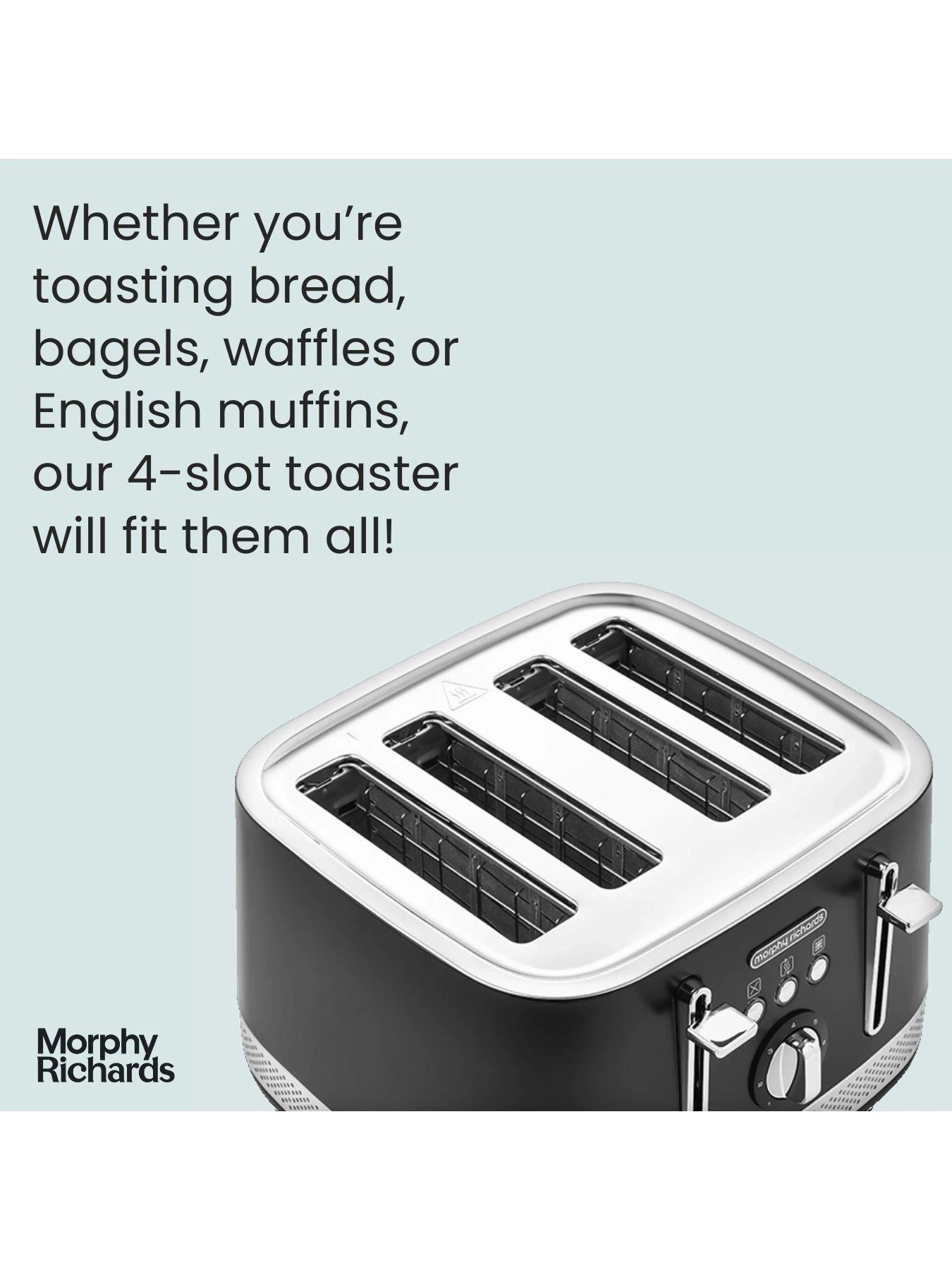 Morphy Richards Illumination 248020 4 Slice Toaster - Black 5 Morphy Richards Illumination 248020 4 Slice Toaster - Black - Image 3