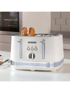 Morphy Richards Illumination 248021 4 Slice Toaster - White -Appliance Pro VABXF SQ5 0000000088 NO COLOR SLd3