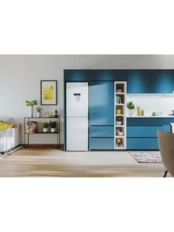 Candy CCT3L517FWWK 55cm Freestanding Fridge Freezer, Water Dispenser - White -Appliance Pro VAF8W SQ6 0000000013 WHITE SLd4